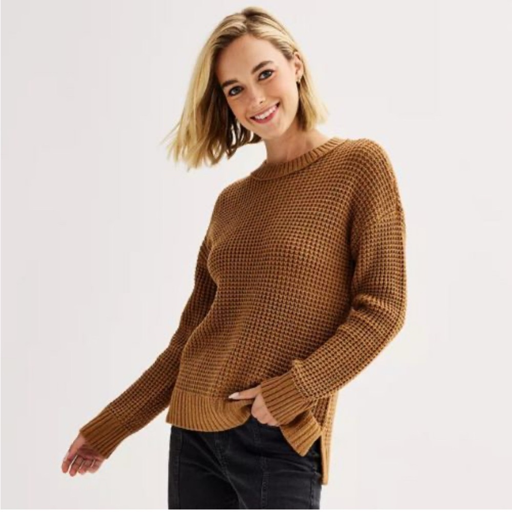 Juniors' SO® Waffle Sweater